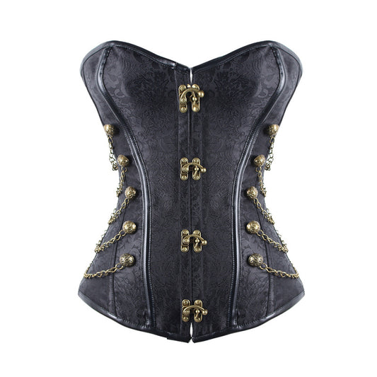 A Vintage Steampunk Corset with gold chains, by Maramalive™.