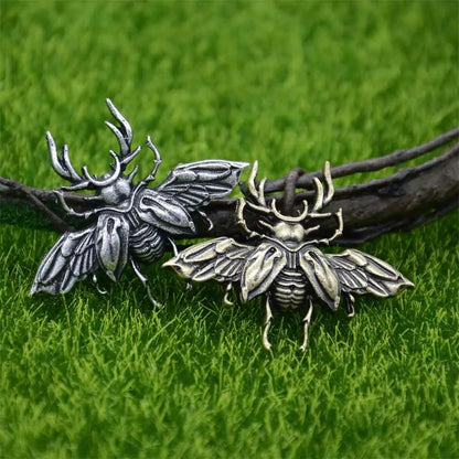 Gothic Insect Scarab Beetle Brooches For Women Men Goth Accessories Vintage Brooch Pin