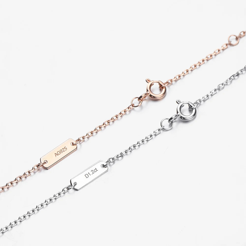100% 925 Sterling Silver Moissanite Diamond Butterfly Pendant Necklace Earrings For Women Sparkling Fine Jewelry Set Gift