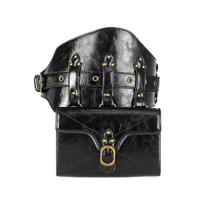 Steampunk PU Leather Women's Bag Outdoor Mobile Phone