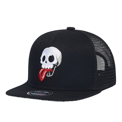 Embroidered Skull Hip Hop Polyester Hat