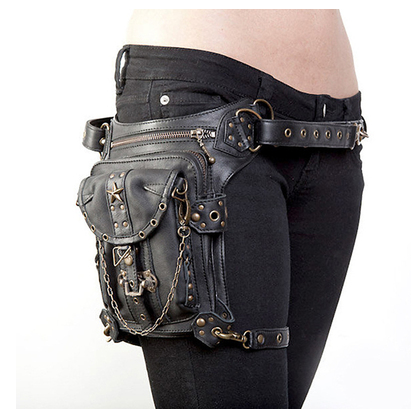 A woman is holding a Maramalive™ Steampunk Industry One Shoulder Messenger Bag For Adventurers.