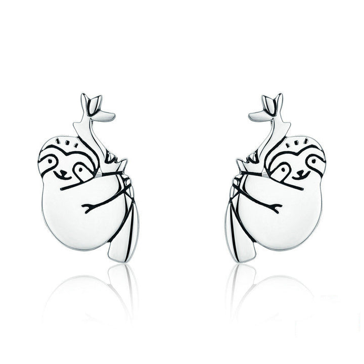 A pair of Cute Little Sloth Stud Earrings For Women by Maramalive™.