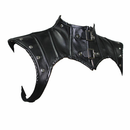 The Maramalive™ Punk Leather Neck Cape - Gothic Vintage Neck Cloak exudes a punk and gothic aesthetic.