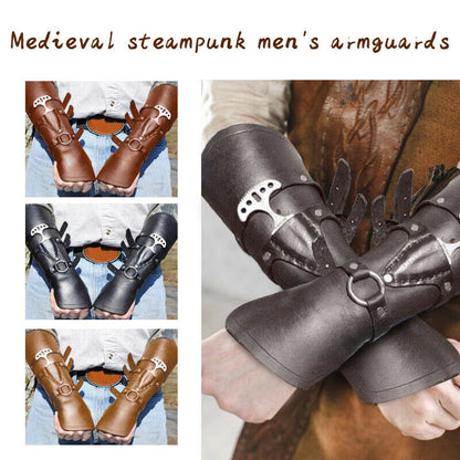 Maramalive™ Medieval Steampunk Men's Vintage Rivet Buckle Strap Gloves.