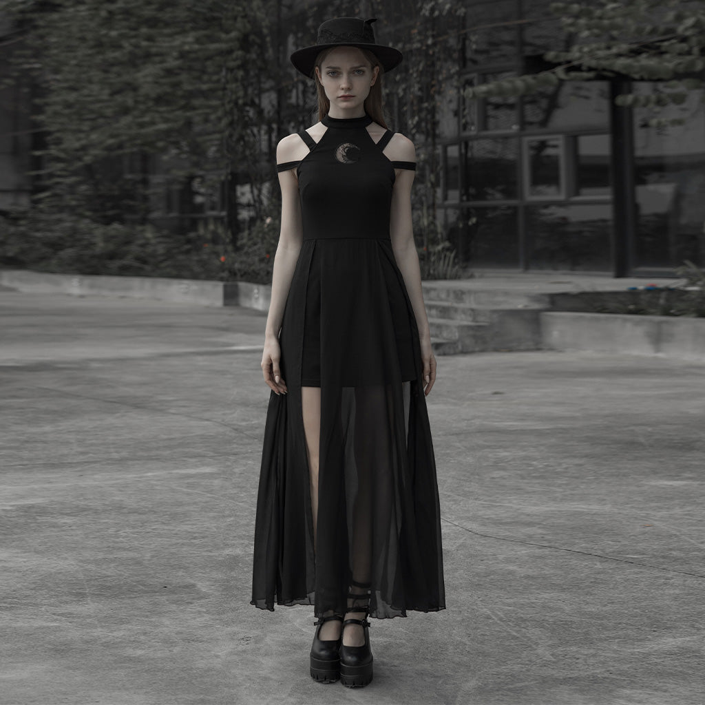 Women's Steam Punk Goth Simple Socialite Dress