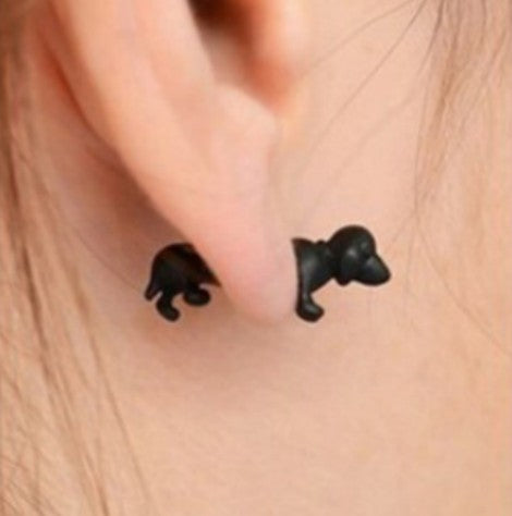 Maramalive™ Punk Jewelry 3D Dachshund Dog Earrings (1 Pair).