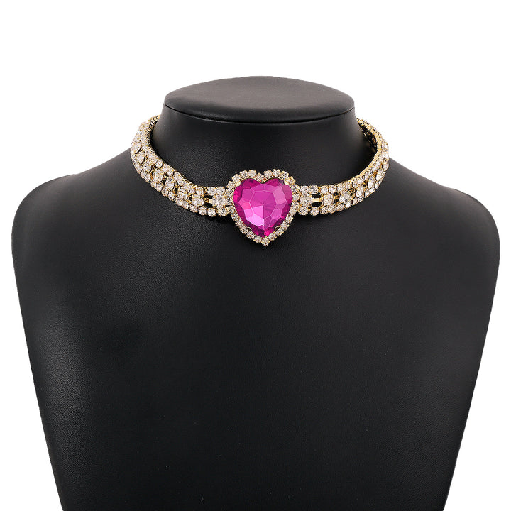 A woman wearing a Maramalive™ Fashion Popular Love Alloy Necklace.
