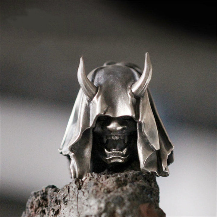 A Horned Demon Mask Pendant Retro Gothic necklace from Maramalive™.