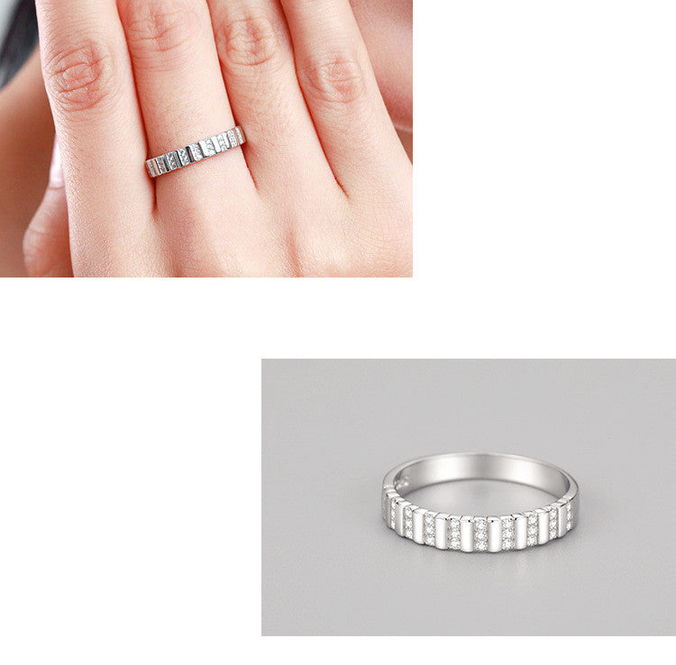 925 Sterling Silver Stackable Line Ring, 