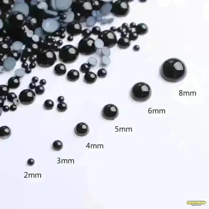 100pcs 3D Gothic Design Nail Pearl Charm - Dynamic Dark Artwork for DIY Nail Art