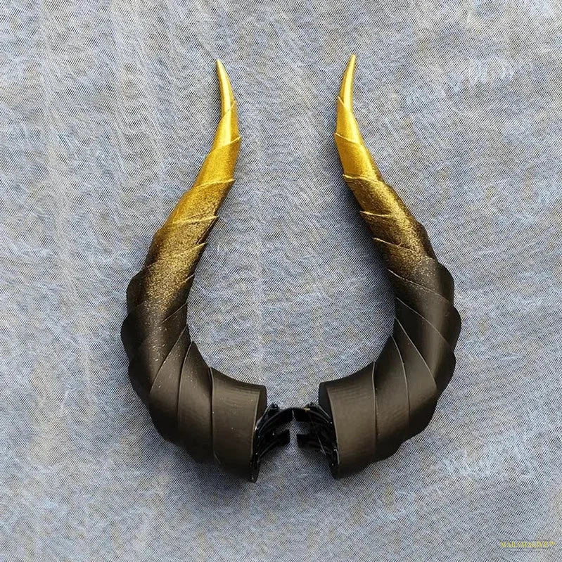 10/14/17cm Gradient Devil Horns Cosplay Horns Head Clip Headwear Hairwear Cosplay Props Accessories