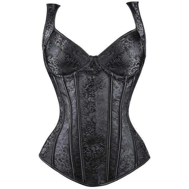 A New Steampunk Steel Boned Lace up Back Sexy Body Bustier Overbust Corset with metal buckles by Maramalive™.