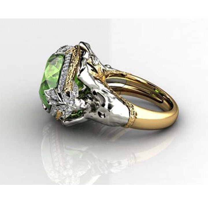 A Maramalive™ ring with a Mermaid green tourmaline and diamonds.