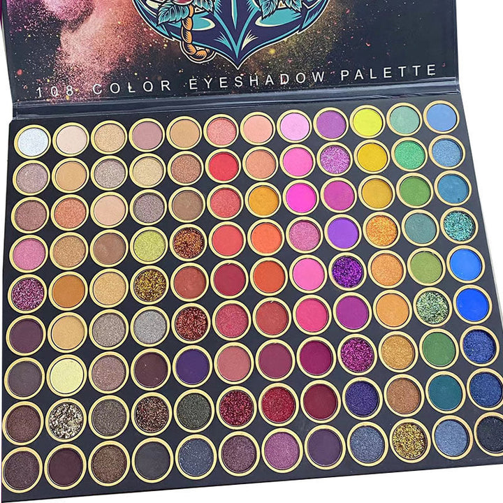 108 Color Steampunk Delight Eye Shadow Palette - Waterproof & Long Lasting