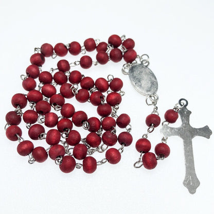 Catholic crochet rosary necklace