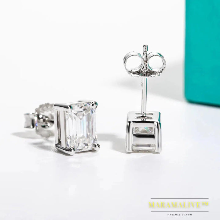 10K Gold Moissanite Stud Earrings for Women | Diamond-Like Sparkle