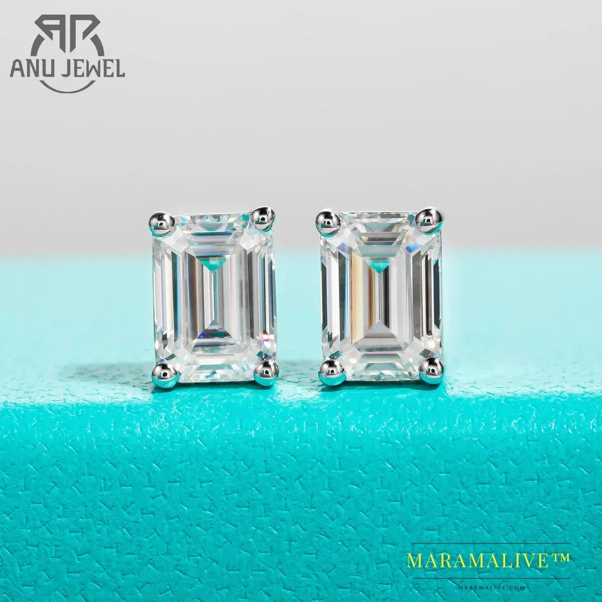 10K Gold Moissanite Stud Earrings for Women | Diamond-Like Sparkle