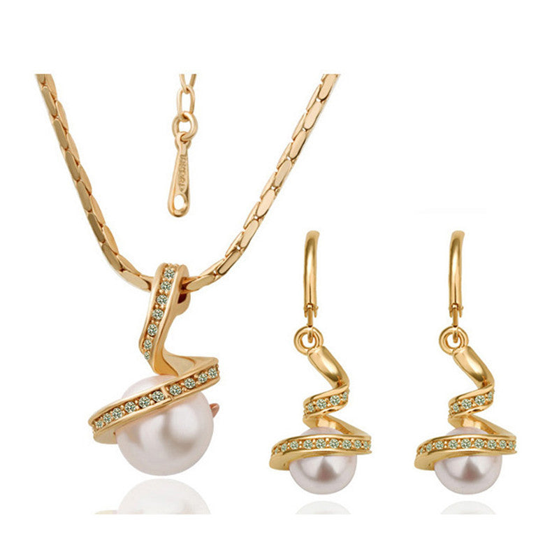 A Twisted Snake Pearl Pendant and Earring Jewelry Set: An Enchanting Statement of Elegance by Maramalive™, with black pearls and diamonds.