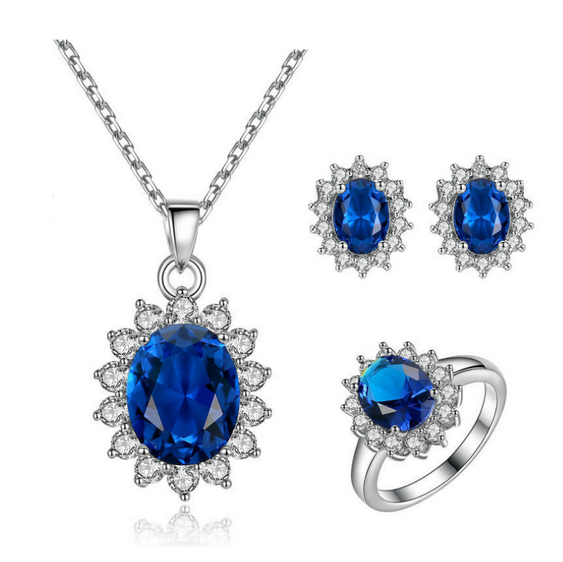 A Sunflower Jewelry Set Necklace Ring Stud Earrings Bridal Jewelry set with a ring and earrings by Maramalive™.
