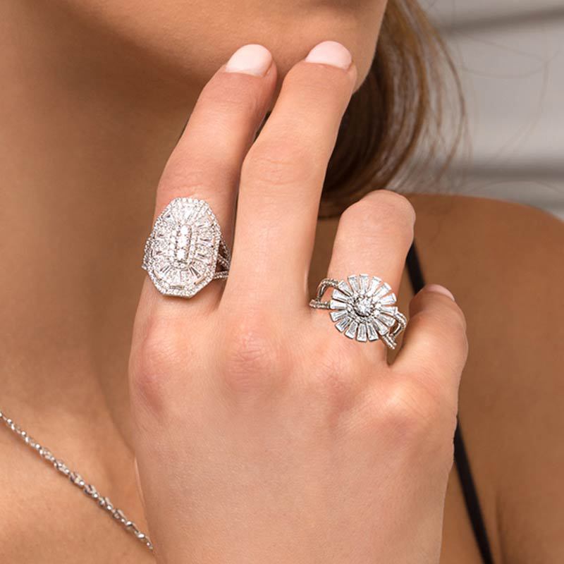 S925 sterling silver micro-set diamonds Magic vintage ring Elegant personality