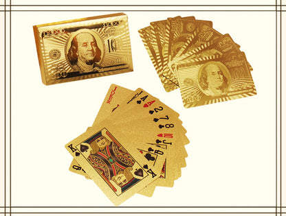 A set of Maramalive™ Playing Cards Gold Foil Playing Cards Waterproof with a picture of Franklin Delano Roosevelt.