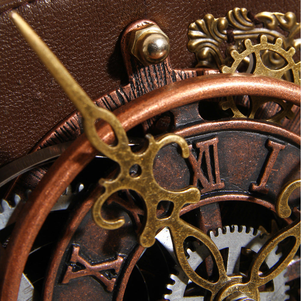 Maramalive™ Steampunk Wide Belt Girdle with clock and gears.