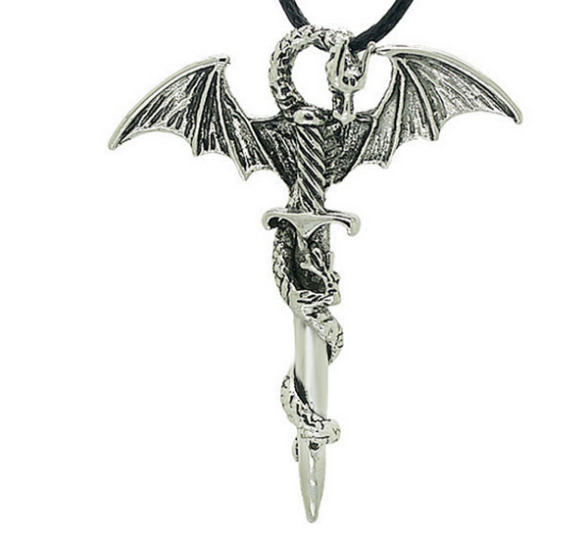 A Gothic Steampunk Dragon Pendant by Maramalive™.