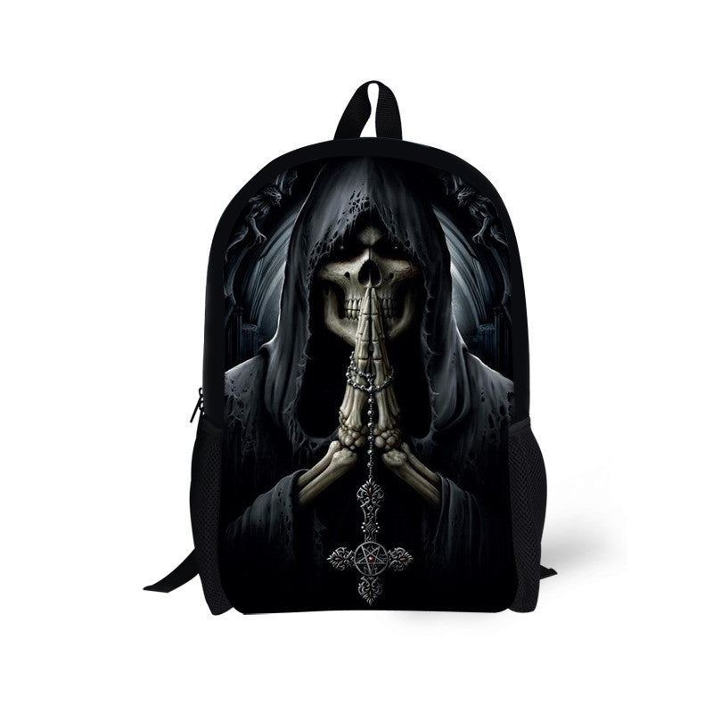 Three Skull Rock Shoulder Bags with skulls on them from Maramalive™.
