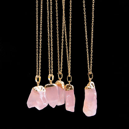 A group of Maramalive™ necklaces with different colored gemstones.
