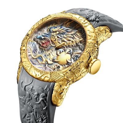 A Maramalive™ Dragon pattern mechanical watch.