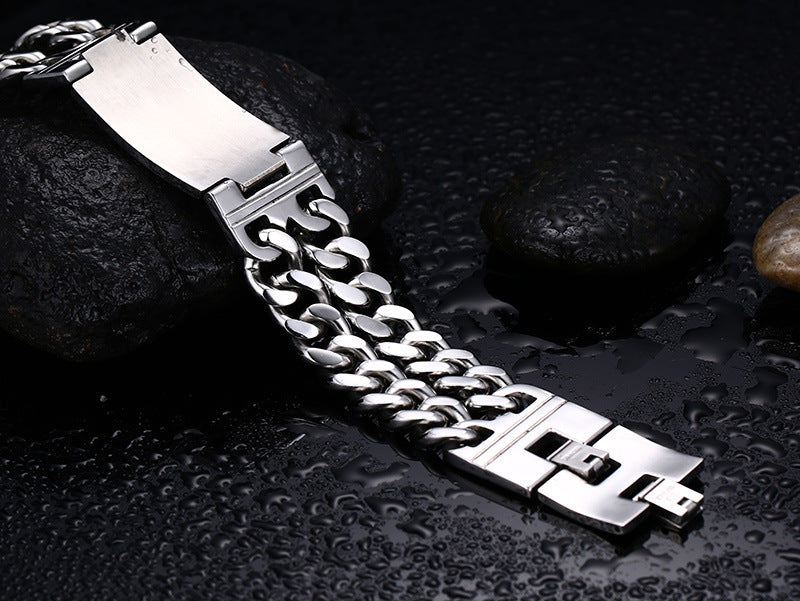 A Maramalive™ stainless steel bracelet with the word Biker on it.