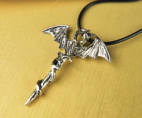 A Gothic Steampunk Dragon Pendant by Maramalive™.