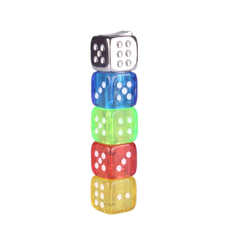 A person holding a Personalized Creative Inflatable Flashing Light Dice Can Rotate Long Flame Gas Lighter At Will with a bottle of Maramalive™ liquor.
