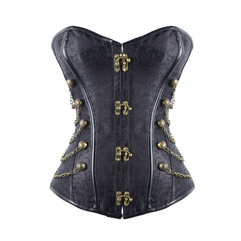 A Vintage Steampunk Corset with gold chains, by Maramalive™.