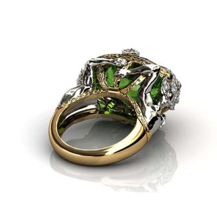 A Maramalive™ ring with a Mermaid green tourmaline and diamonds.