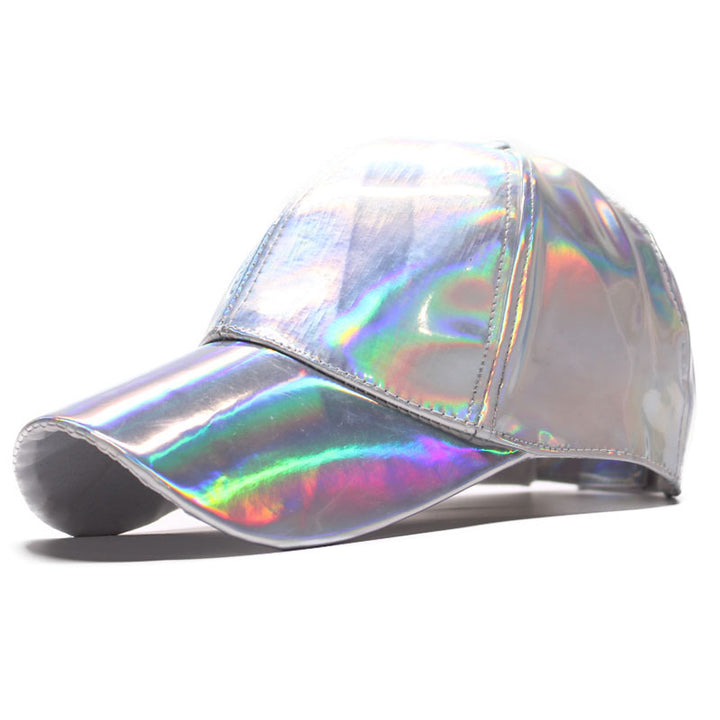 A colorful Maramalive™ patent leather baseball cap on a white background.