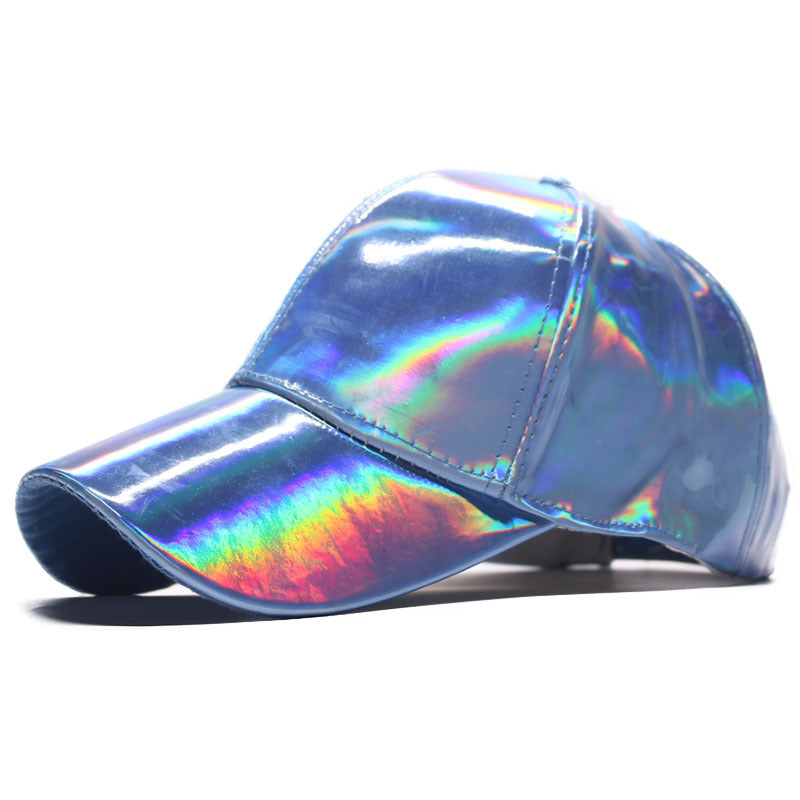 A colorful Maramalive™ patent leather baseball cap on a white background.