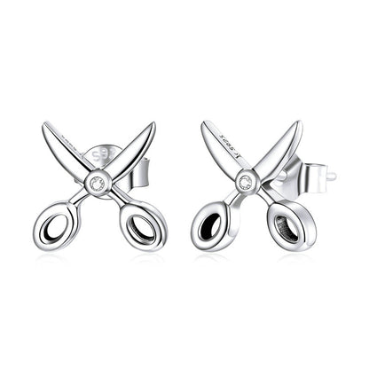 Sterling Silver Small Scissors Earrings s925 Earrings