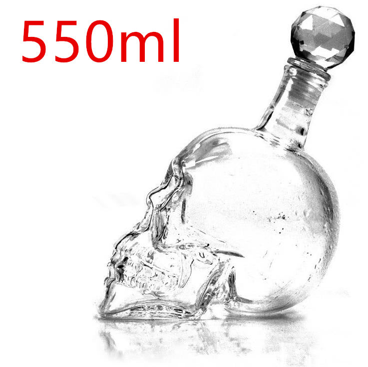 A Skull Vodka glass cup with a Maramalive™ skull on it.