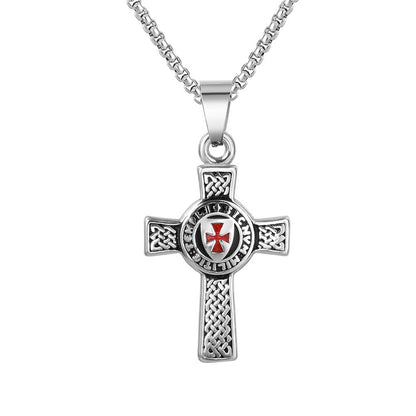 Crusader Catholic Necklace Domineering Personality Sweater Chain
