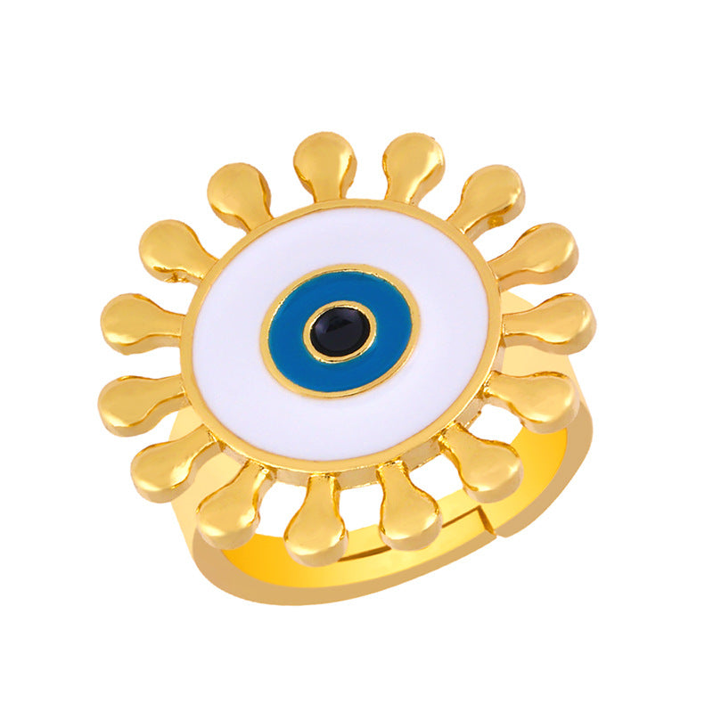 A Devil's Eye Female Ring with an evil eye on it by Maramalive™.