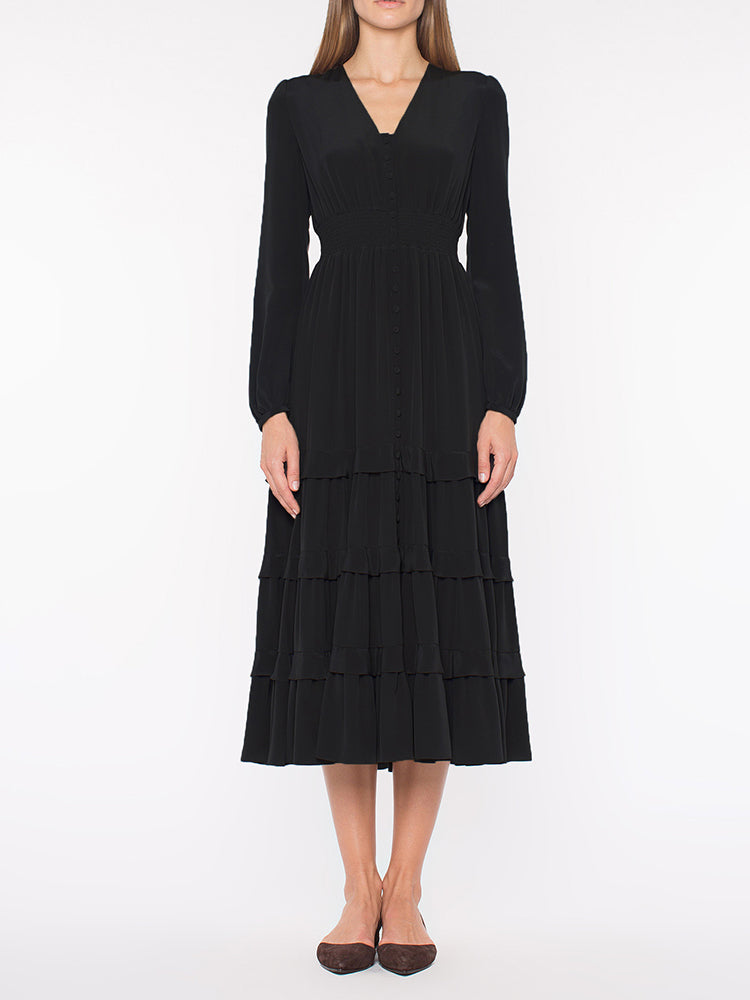 Long Black Dress Vintage fASHION