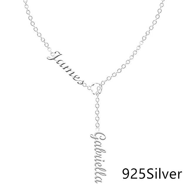 A Maramalive™ Personalized Name Necklace with Two Names on your Chain.
