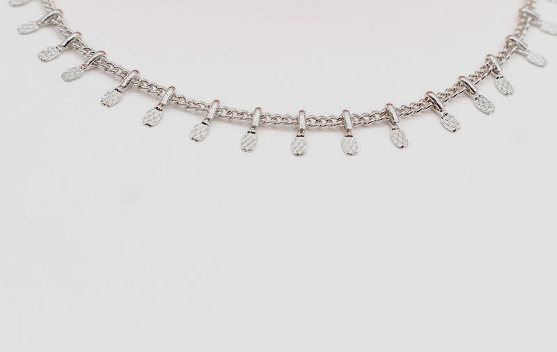 A Nordic Pendant Anklet - Minimalist with a chain and small stones by Maramalive™.