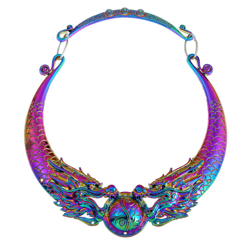 A Peacock Dragon Bead Necklace from Maramalive™.