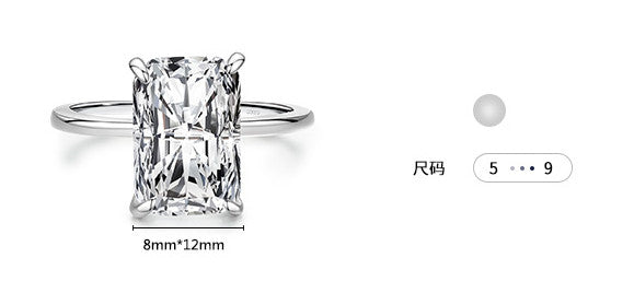 A Luxury Exaggerated Simulation Diamond Ring Sparkle like a Queen in white gold by Maramalive™.