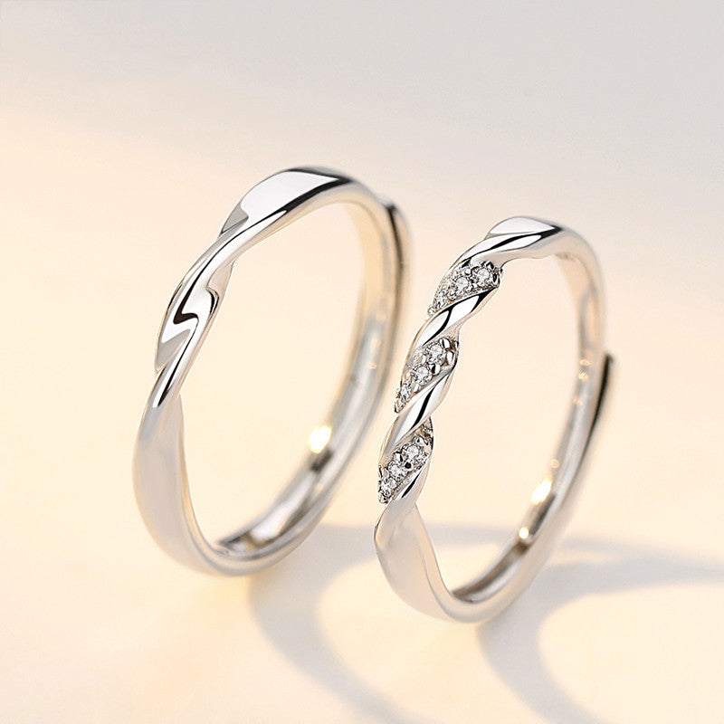 A Maramalive™ sterling silver Make a Lasting Impression with this Unique Unisex Ring Set with a twist design.