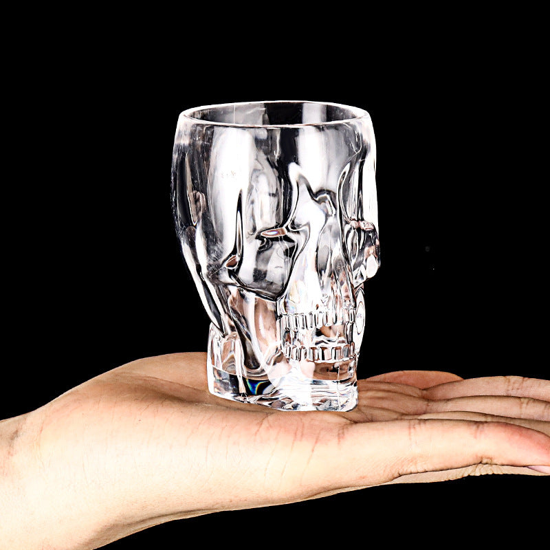 Four Maramalive™ Skull Glass Cocktail with skulls on them.