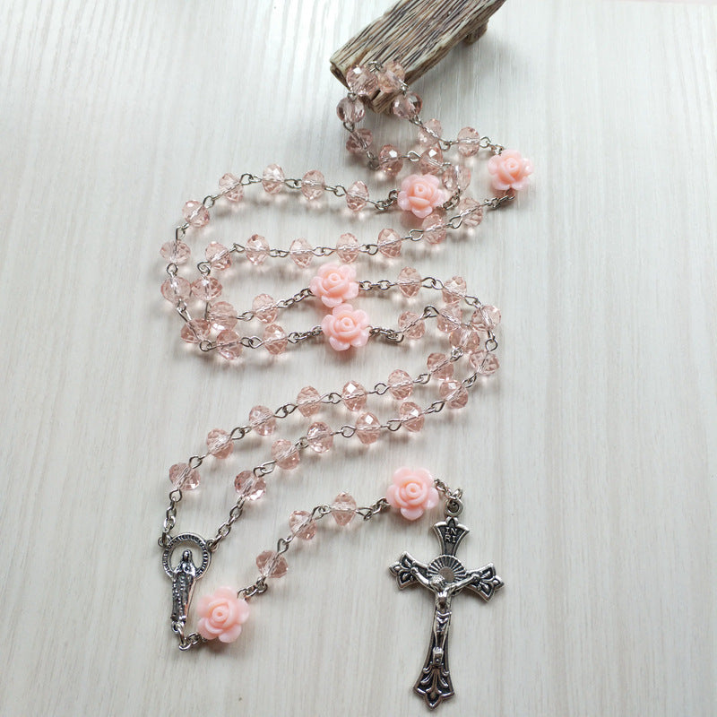 Christ Jesus Cross Necklace Rosary